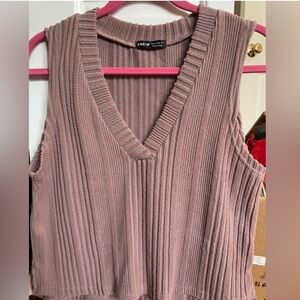 Pink sweater vest